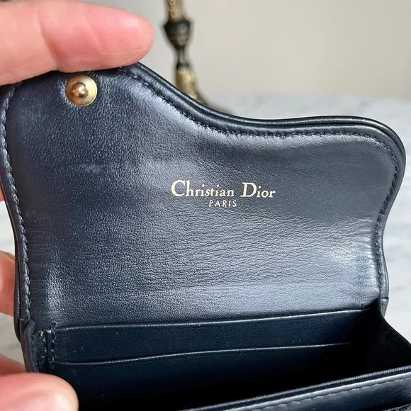 Blue Dior Oblique Jacquard Saddle Flap Card Holder *Authentic* - Picture 9 of 16
